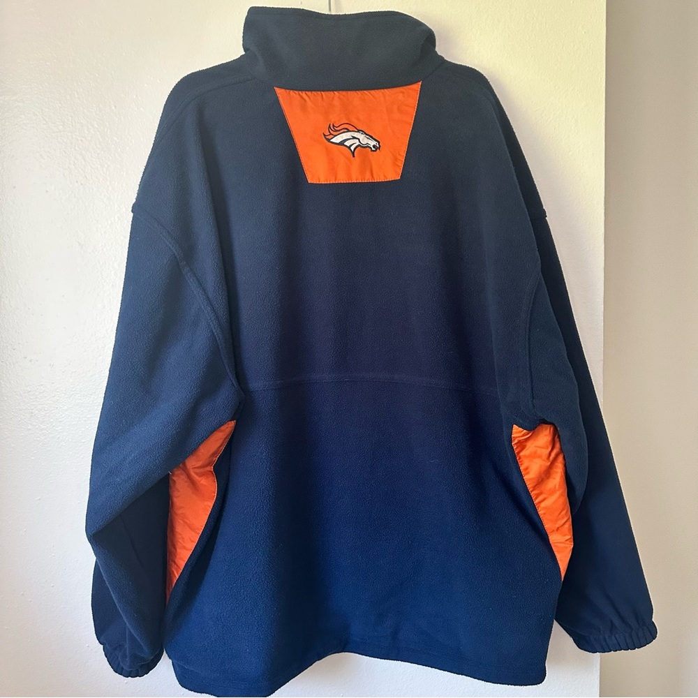 Vintage NFL Denver Broncos Zip-Up Men's Reversible Fleece Jacket X-Large - Picture 6 of 15